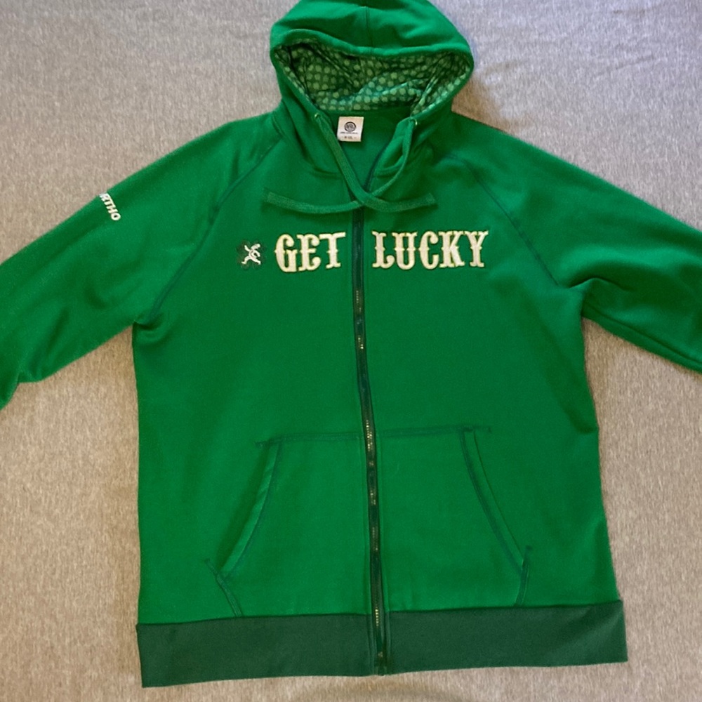 Pristine Get Lucky Zipped Hoodie NWOT
